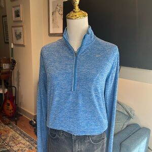 Nike Blue running quarter zip size medium DRI FIT